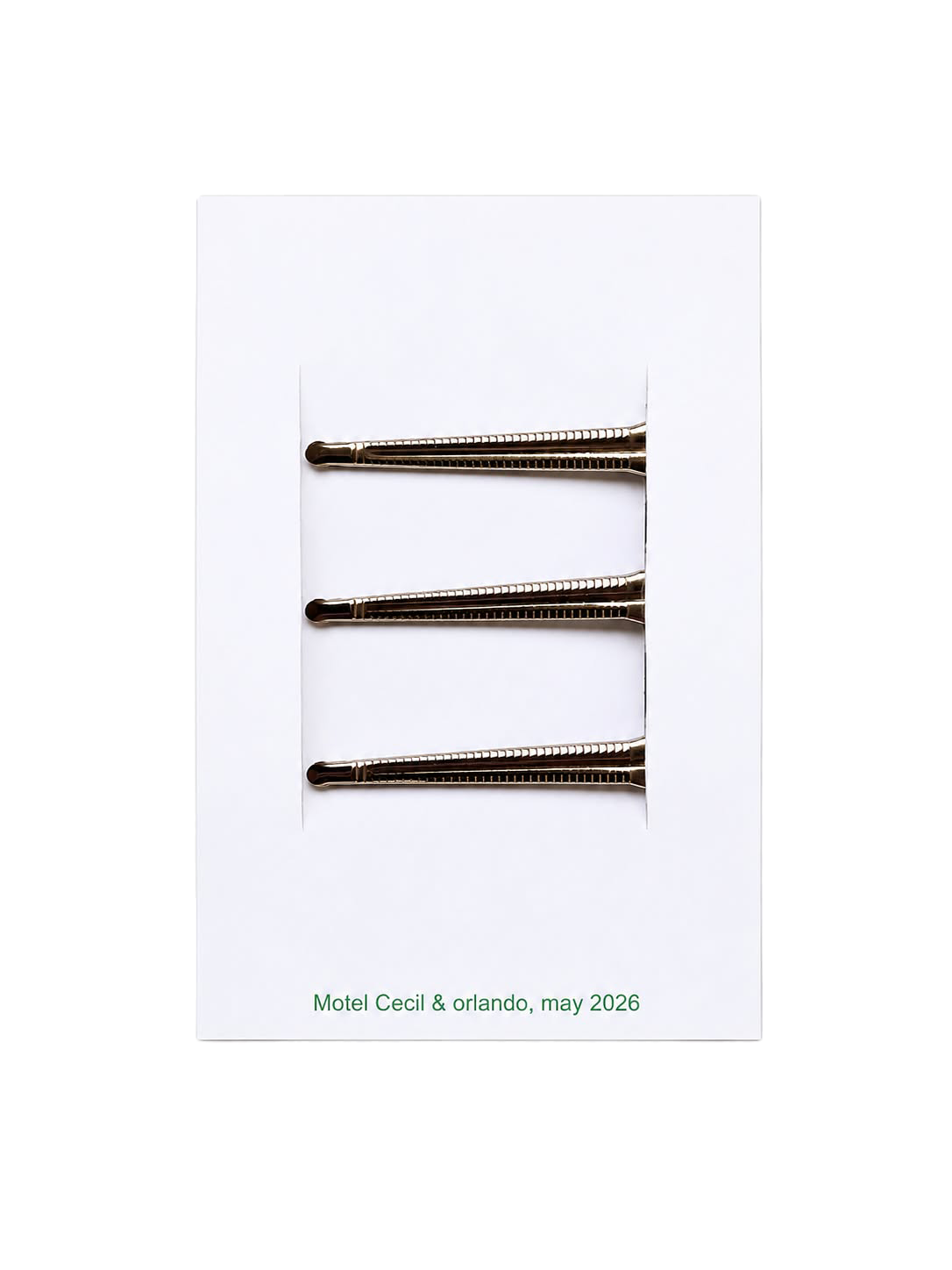 Motel Cecil / I HATE MILANO Hair clips pack x3